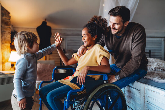 Child with disability receiving care